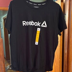 Reebok Black Tee with White Logo